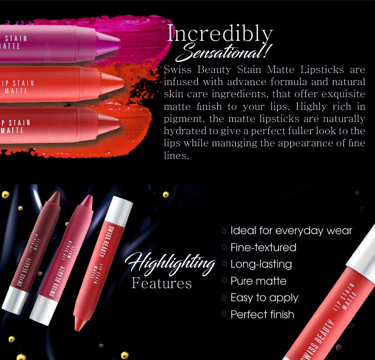 Swiss Beauty Lip Stain Matte Lipstick Buy Swiss Beauty Lip Stain Matte